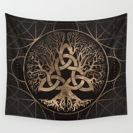 Tree of life -Yggdrasil with Triquetra Wall Tapestry