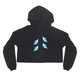 Mantis Sting Ray | Ultramarine Blue and turquoise blue Color Palette Hoody