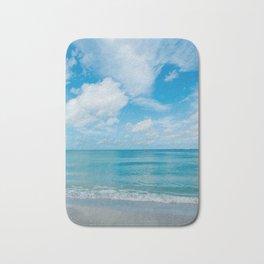 Florida Ocean View II Bath Mat | Landscape, Blue, Summer, Sand, Beach, Waves, Clouds, Water, Ocean, Color 