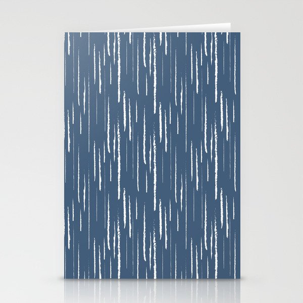Blue and White Grunge Vertical Stripe Pattern - Diamond Vogel 2022 Popular Colour Happy Tune 0648 Stationery Cards