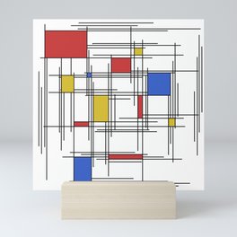 Mondrian Scratch Art 1 Mini Art Print