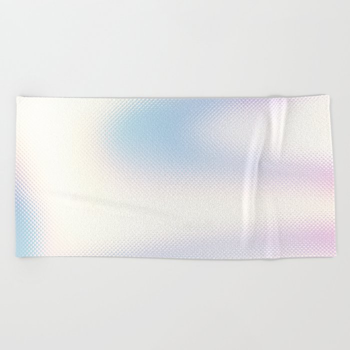 Holographic Blue Pink Iridescent Abstract Background Beach Towel