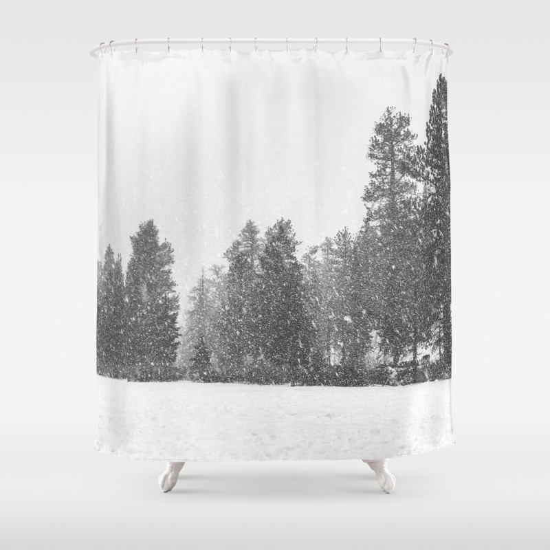 Snow Days Snowy Tree Black And White Winter Landscape