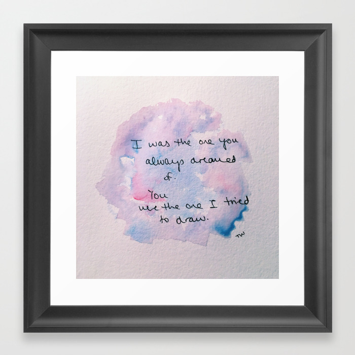 Watercolor John Mayer Lyric Framed Art Print By Twiniarskyj Society6