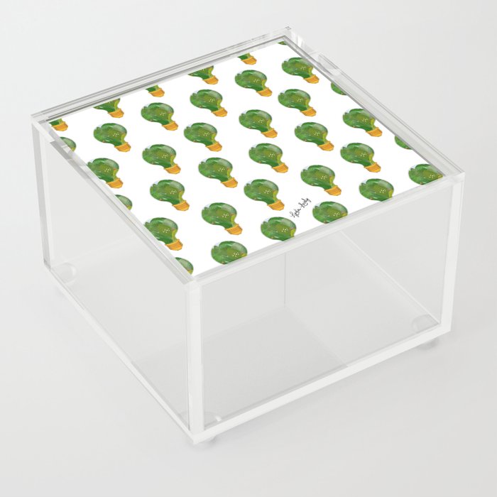 Green landscape in lamp- white/transparent background Acrylic Box