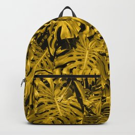 Leaves Gold Yellow Backpack
