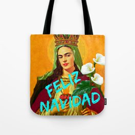 Feliz Navidad Mary Frida Christmas Tote Bag