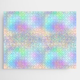 Pretty Holographic Glitter Rainbow Jigsaw Puzzle