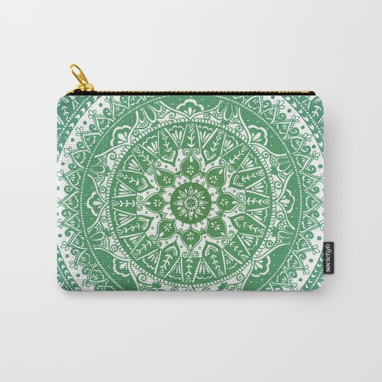 Green Mandala Pattern Carry-All Pouch