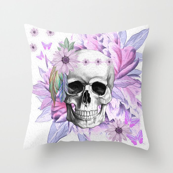 Sugar Skull, Day Of The Dead Throw Pillow
