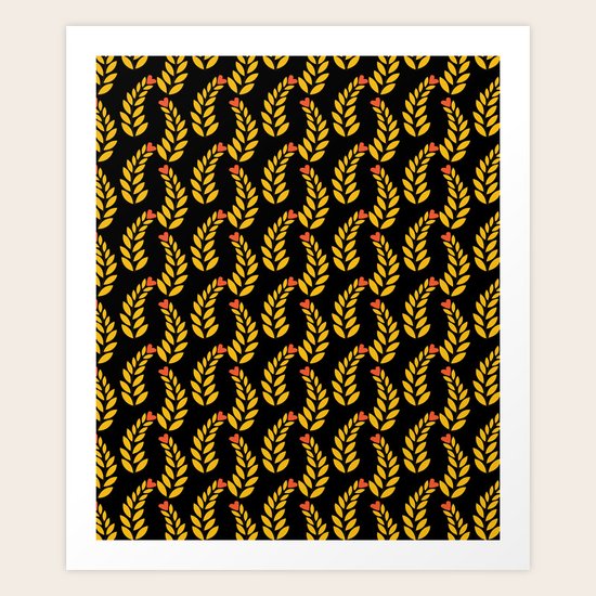 leaf pattern 1 Art Print