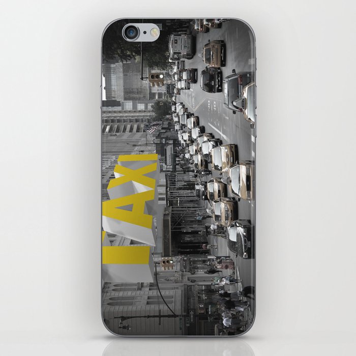 New York Taxi in the air iPhone Skin