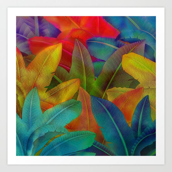 Exotic Leaf Pattern Art Print