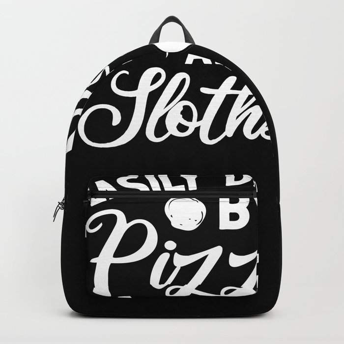 Sloth Eating Pizza Delivery Pizzeria Italian Backpack