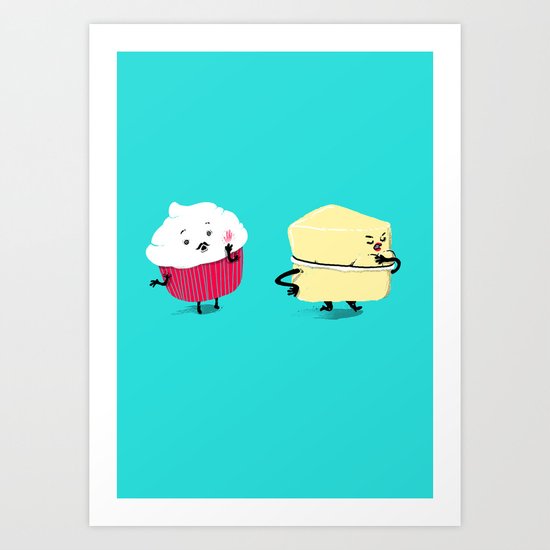 Red PERVERT Cupcake Art Print