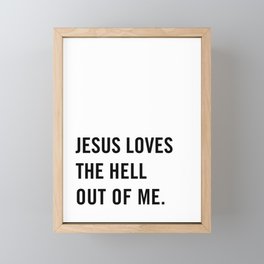 Jesus Loves Me Framed Mini Art Print