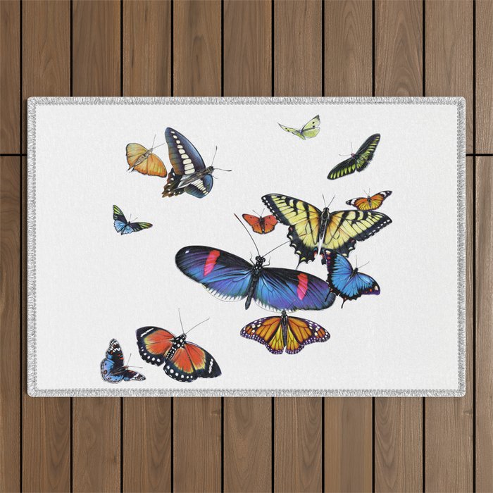 Butterfly World Outdoor Rug