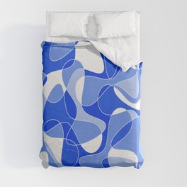 Abstract pattern - blue and white. Duvet Cover