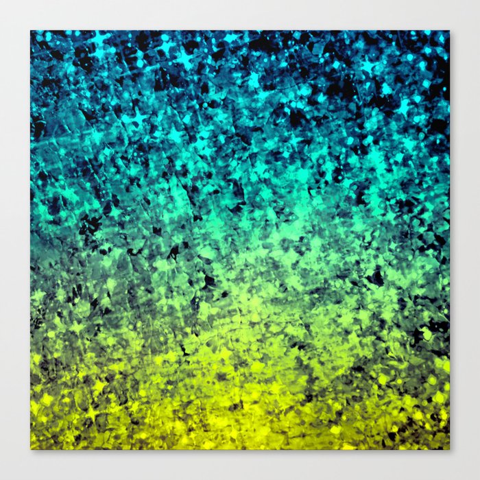Ombre Love Bold Beautiful Starry Night Glitter Abstract Painting