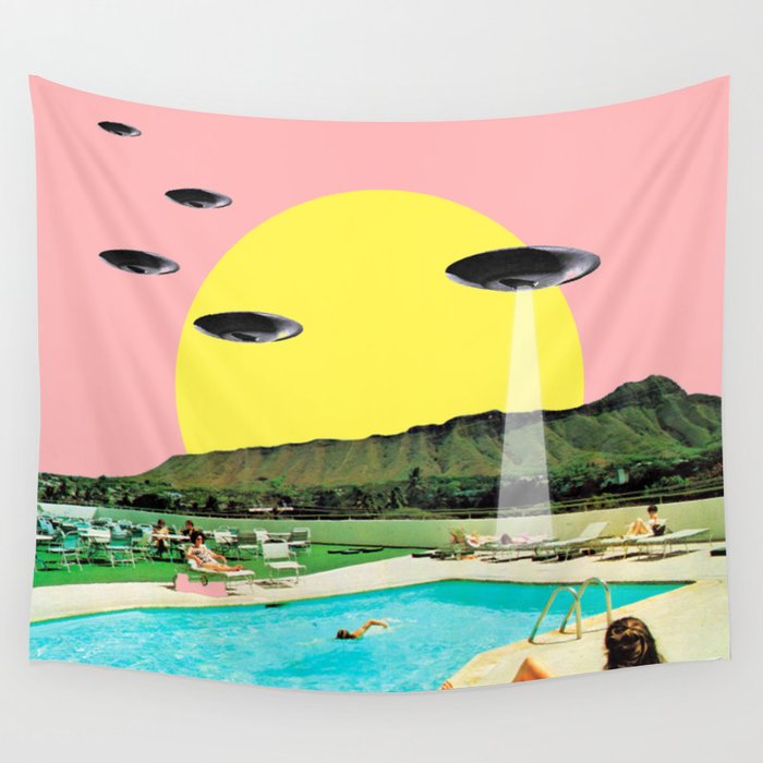 Invasion on vacation (Square) Wall Tapestry