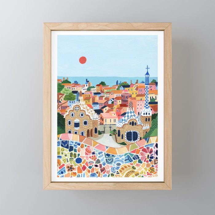 Barcelona Framed Mini Art Print