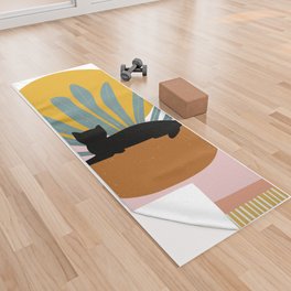 The Cat and The Sun III Yoga Towel