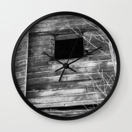 Window in Abandoned Barn 3 Wall Clock