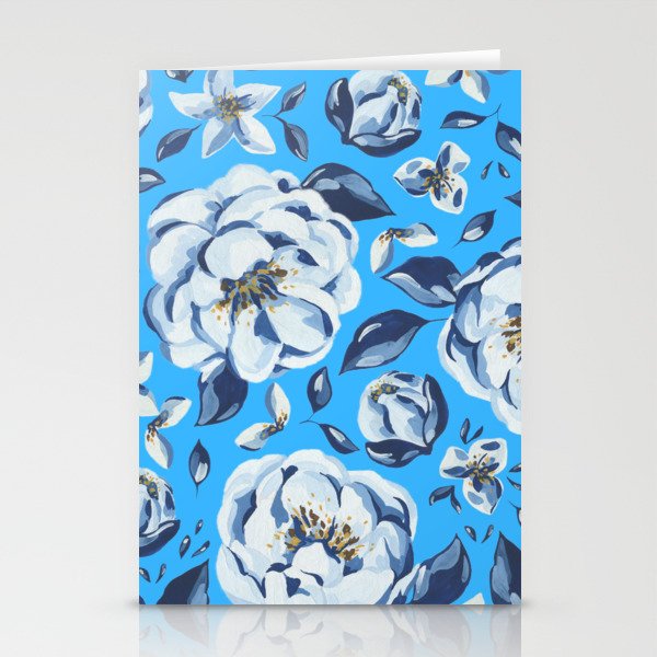 Blue Flower Stationery Cards