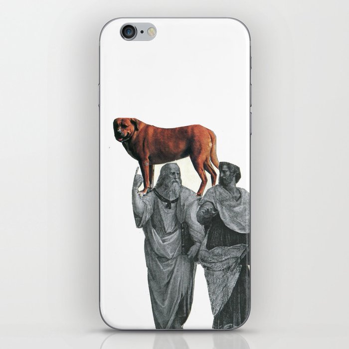 plato n aristotle walking their doge iPhone Skin