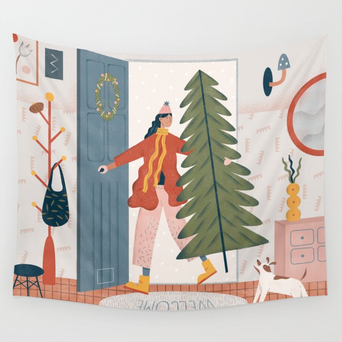Ready for Christmas Wall Tapestry