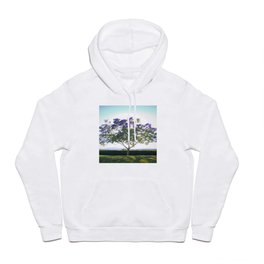 Sunlit Jacaranda Tree by Reay of Light Photography Hoody