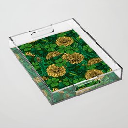 The meadow in green and yellow Acrylic Tray
