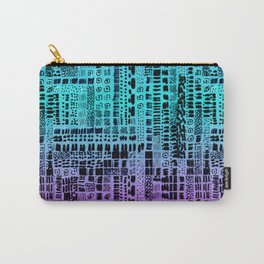 turquoise and purple ink marks hand-drawn collection Carry-All Pouch