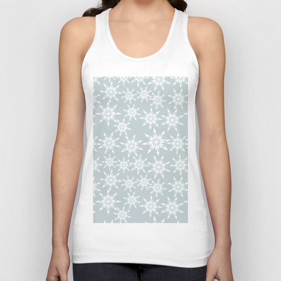 Merry Christmas Wintertime - Snowflakes pattern Unisex Tank Top