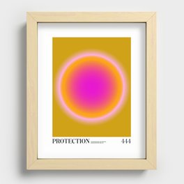 Gradient Angel Numbers: Protection Recessed Framed Print