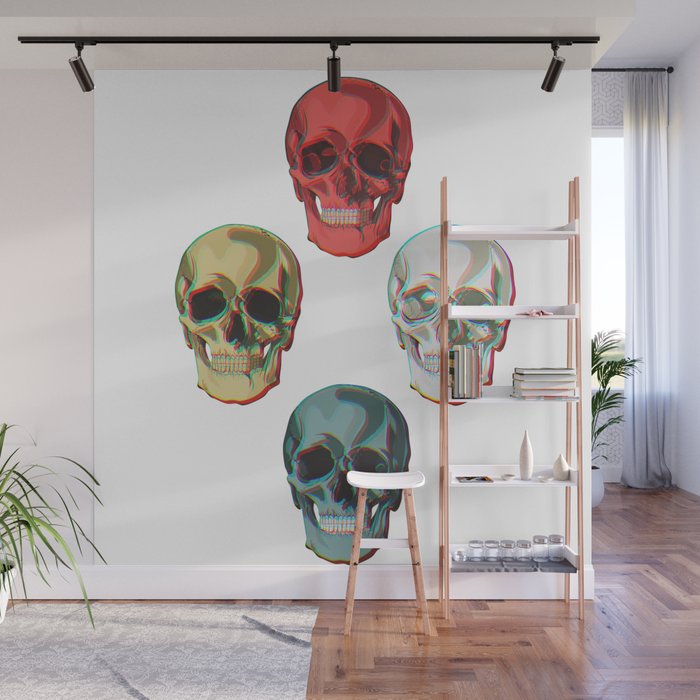 The four skulls of style Wall Mural