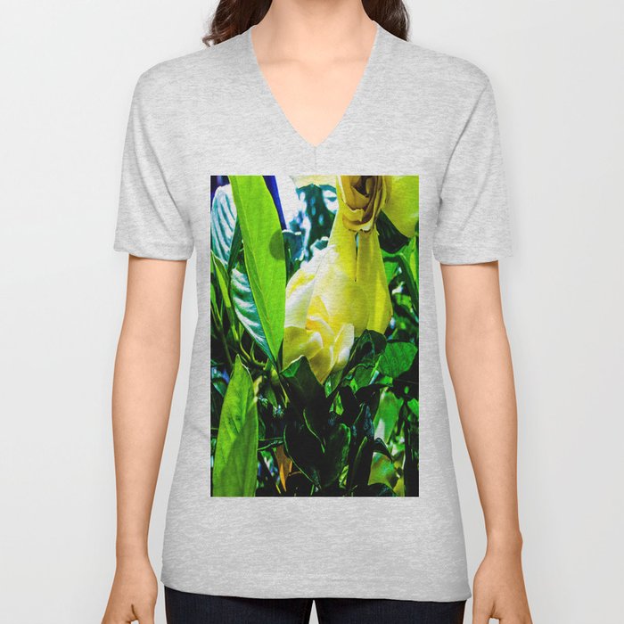 Gardenia in Bloom V Neck T Shirt