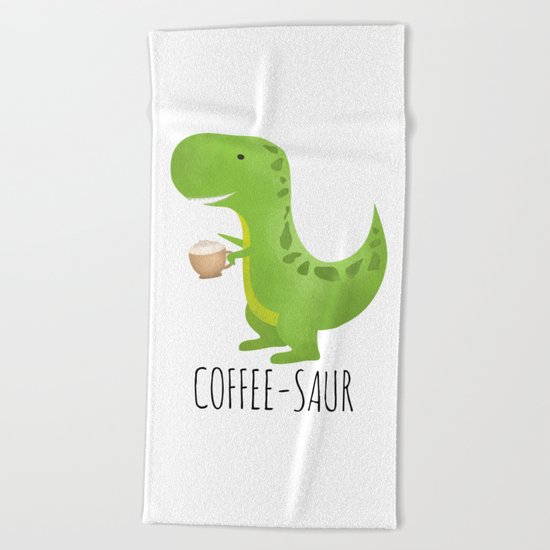Coffee-saur Beach Towel
