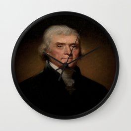 Rembrandt Peale's Portrait of Thomas Jefferson Wall Clock