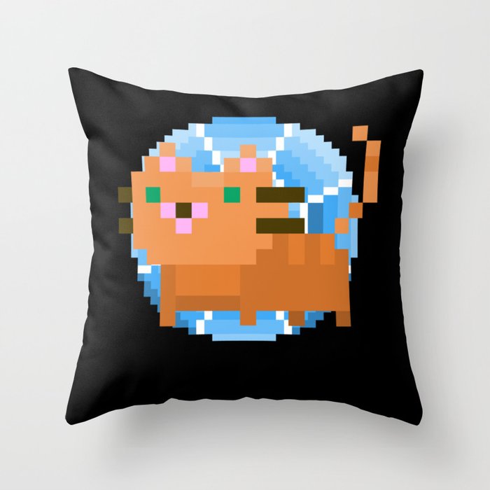 Cats Pixel Gaming Games Art Retro Throw Pillow