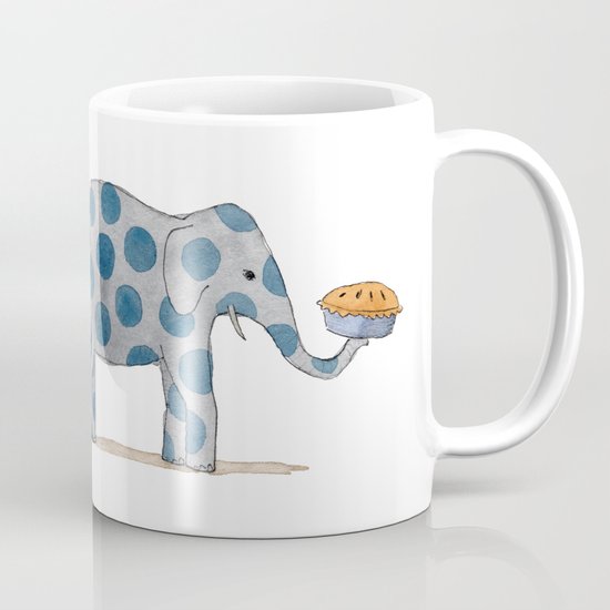 polka dot elephants serving us pie Coffee Mug