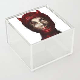 cunning girl lucifer in a red balaclava Acrylic Box