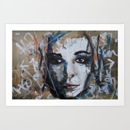 'Untitled' by Toby Kennedy Art Print | Face, Expressionism, Tobykennedy, Graffiti, Abstract, Spraypaint, Painting, Portrait 