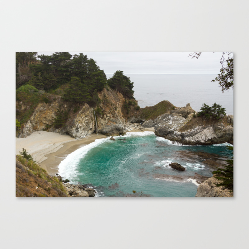 Mcway Falls In Big Sur Canvas Print By Jaydotcreative Society6