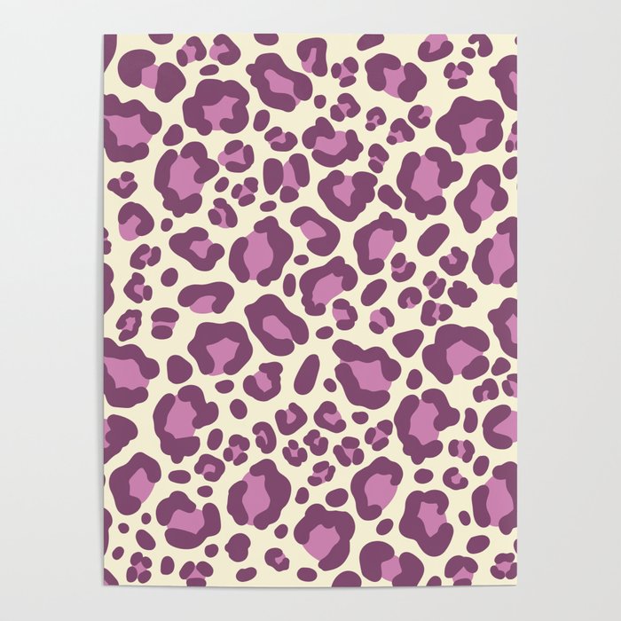 Pink Leopard Print Poster