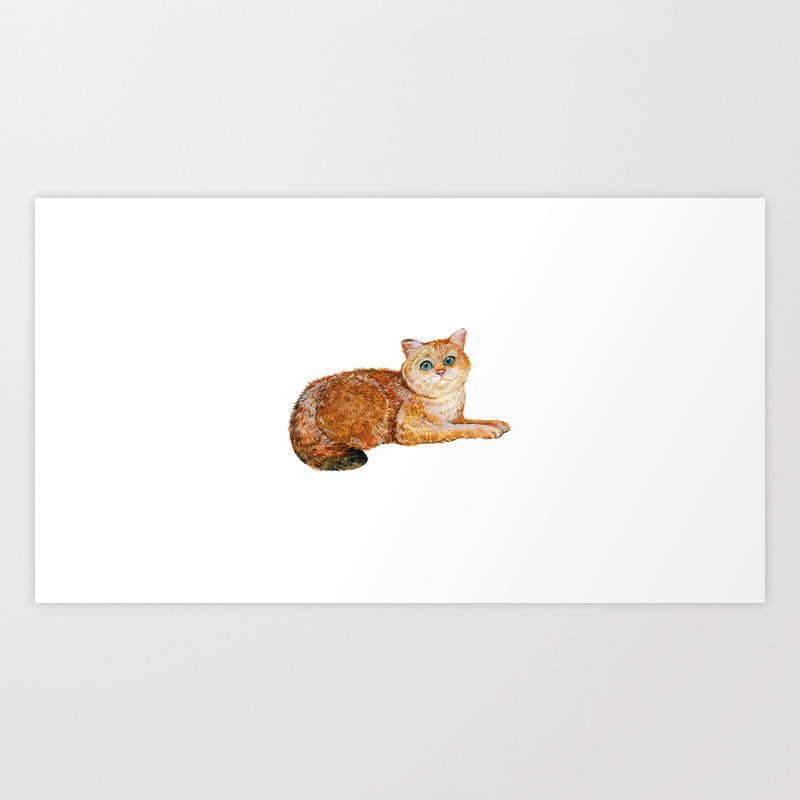 Cat Cat Print Decor Kitty Animal Art Little Kitten Kitten Art