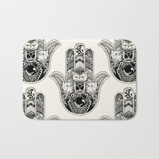 Hamsa Hand Persian Cat Bath Mat