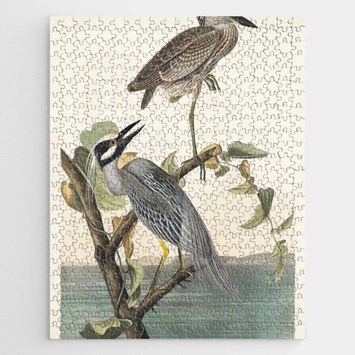Yellow-Crowned Heron from Birds of America (1827) by John James Audubon Jigsaw Puzzle