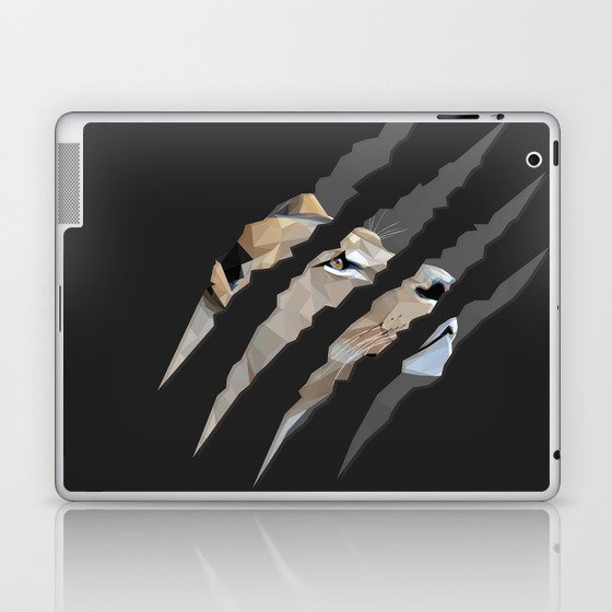 Low Poly Lioness Claws Laptop & iPad Skin