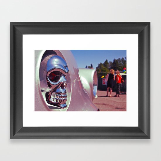 Skull car ornament Framed Art Print